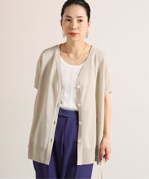 VERMEIL par iena（ヴェルメイユパーイエナ）の「《予約》12G 2wayカーディガン（その他・ブラック/フリー）」の2枚目の写真