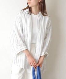 calmer（カルメ）の「《予約》リネンストライプシャツ（トップス）」