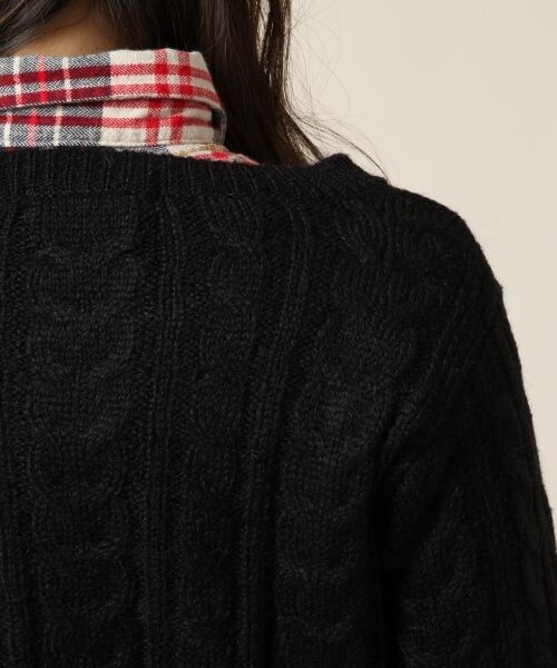 LOWRYS FARM（ローリーズファーム）の「５ゲージACNケーブルプルオーバーロングスリーブ/mikoa（トップス・アイボリー/ブラック/グレー/グリーン・Ｍ/Ｌ）」の11枚目の写真