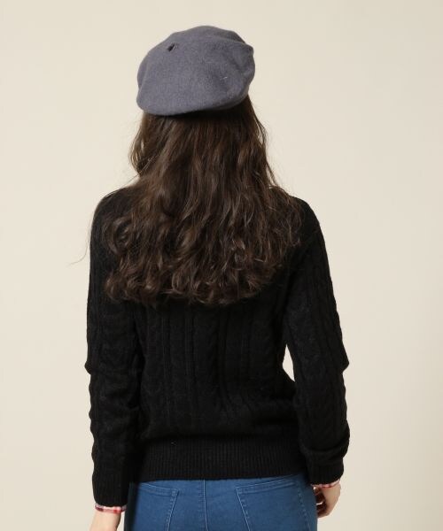 LOWRYS FARM（ローリーズファーム）の「５ゲージACNケーブルプルオーバーロングスリーブ/mikoa（トップス・アイボリー/ブラック/グレー/グリーン・Ｍ/Ｌ）」の6枚目の写真