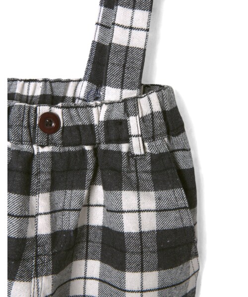 LOVFEE（ラッフィ）の「La petite 純真格紋鬆緊吊帶褲（パンツ・キッズ・黑白格/紅藍格・1-2/3-4/5-6）」の4枚目の写真