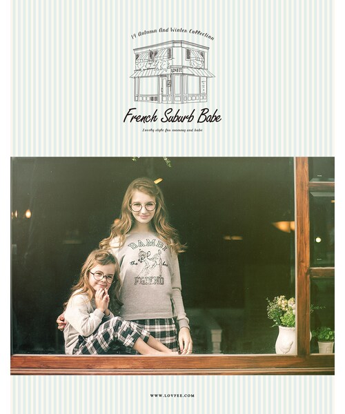 LOVFEE（ラッフィ）の「La petite 純真格紋鬆緊吊帶褲（パンツ・キッズ・黑白格/紅藍格・1-2/3-4/5-6）」の6枚目の写真