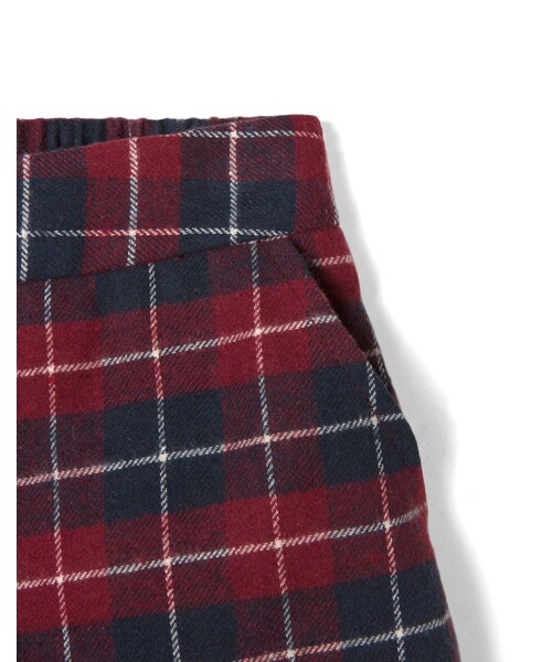 LOVFEE（ラッフィ）の「La petite 學院格紋半鬆緊短褲（パンツ・レディース・黑白格/紅藍格・S/M/L）」の9枚目の写真