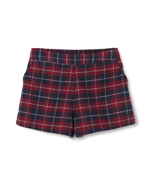 LOVFEE（ラッフィ）の「La petite 學院格紋半鬆緊短褲（パンツ・レディース・黑白格/紅藍格・S/M/L）」の2枚目の写真