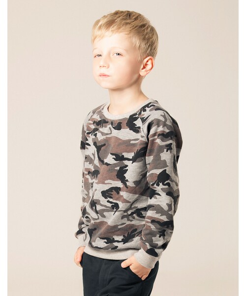 LOVFEE（ラッフィ）の「Le gentle 軍風迷彩長袖上衣（トップス・キッズ・黑/灰・1-2/3-4/5-6）」の10枚目の写真
