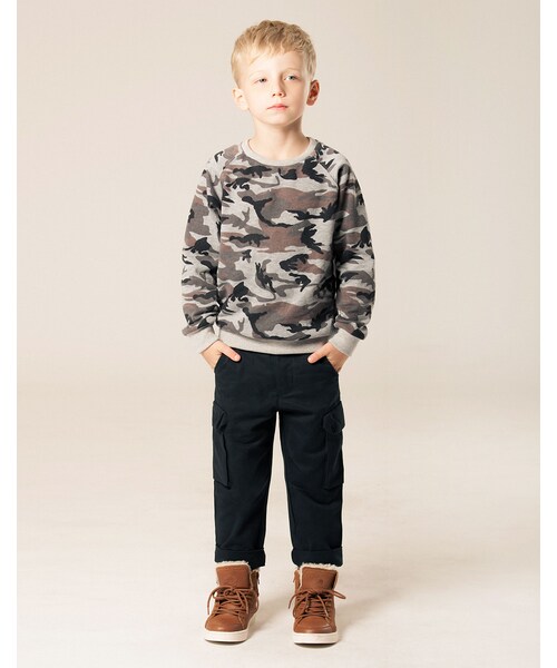 LOVFEE（ラッフィ）の「Le gentle 軍風迷彩長袖上衣（トップス・キッズ・黑/灰・1-2/3-4/5-6）」の9枚目の写真