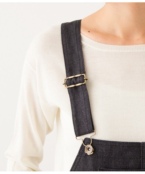 LE JUN（ルジュン）の「デニムサロペットスカート（スカート・レディース・ネイビー・S/M/L）」の6枚目の写真