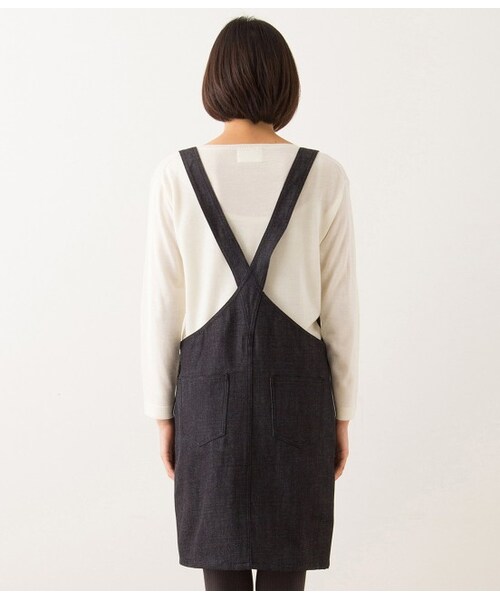 LE JUN（ルジュン）の「デニムサロペットスカート（スカート・レディース・ネイビー・S/M/L）」の4枚目の写真