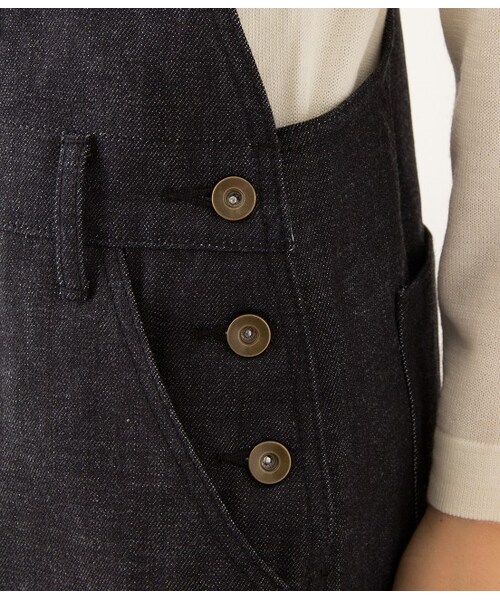 LE JUN（ルジュン）の「デニムサロペットスカート（スカート・レディース・ネイビー・S/M/L）」の9枚目の写真