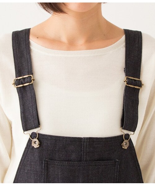 LE JUN（ルジュン）の「デニムサロペットスカート（スカート・レディース・ネイビー・S/M/L）」の5枚目の写真