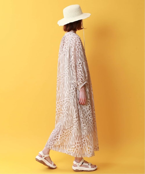 【極美品】 IENA イエナ 麻混GIRAFFEオパールカフタン ワンピース SLOBE IENA（スローブイエナ）の「GIRAFFEオパールカフタン