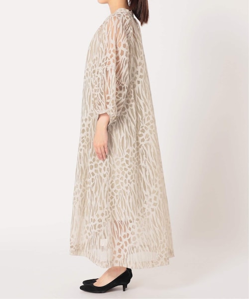 【極美品】 IENA イエナ 麻混GIRAFFEオパールカフタン ワンピース SLOBE IENA（スローブイエナ）の「GIRAFFEオパールカフタン