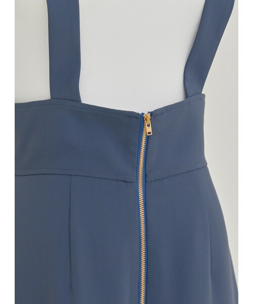 Marjorie（マージョリー）の「象群的簇擁，特色金屬拉鍊蝴蝶結吊帶褲（パンツ・レディース・藍/杏・XS/S/M/L）」の10枚目の写真