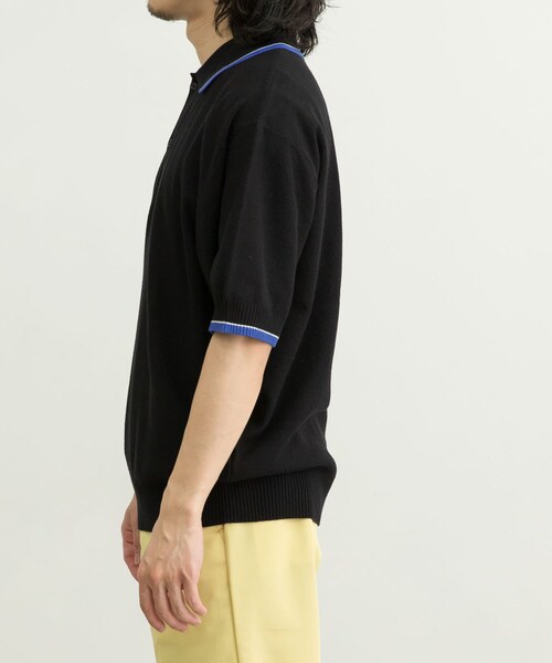 URBAN RESEARCH ID(アーバンリサーチ アイディー)の「URBAN RESEARCH iD 寬版針織POLO衫(トップス・メンズ・黑色/淺膚色/紫色・M/L)」の20枚目の写真
