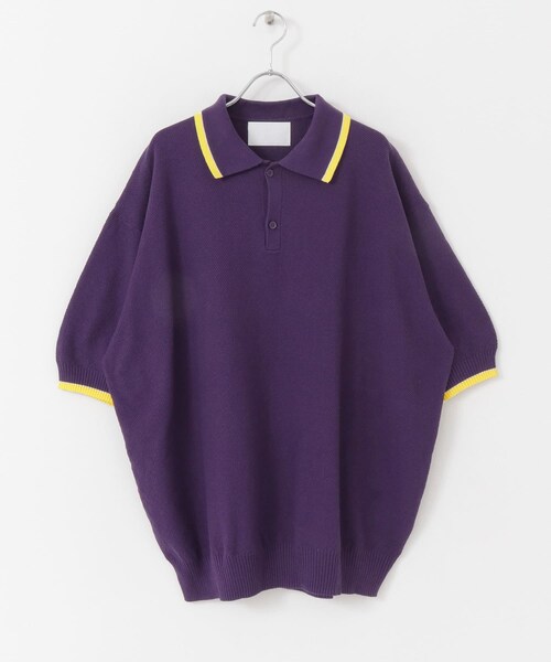 URBAN RESEARCH ID(アーバンリサーチ アイディー)の「URBAN RESEARCH iD 寬版針織POLO衫(トップス・メンズ・黑色/淺膚色/紫色・M/L)」の22枚目の写真