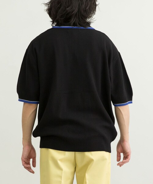 URBAN RESEARCH ID(アーバンリサーチ アイディー)の「URBAN RESEARCH iD 寬版針織POLO衫(トップス・メンズ・黑色/淺膚色/紫色・M/L)」の21枚目の写真