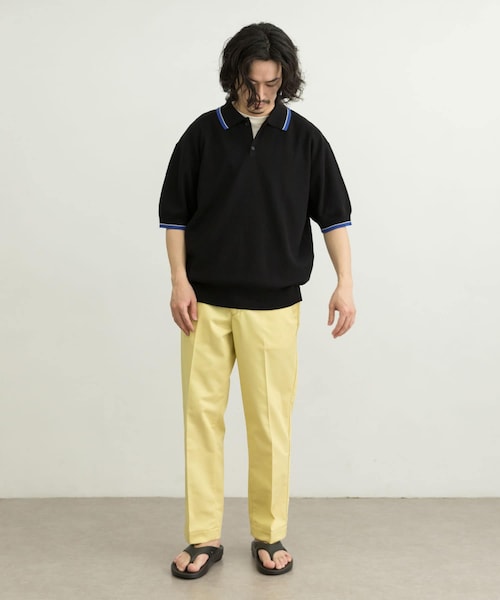 URBAN RESEARCH ID(アーバンリサーチ アイディー)の「URBAN RESEARCH iD 寬版針織POLO衫(トップス・メンズ・黑色/淺膚色/紫色・M/L)」の17枚目の写真