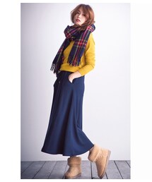 PEACH JOHN | ＰＪ　ＢＡＳＩＣ／ダンボールニットロングスカート(スカート)