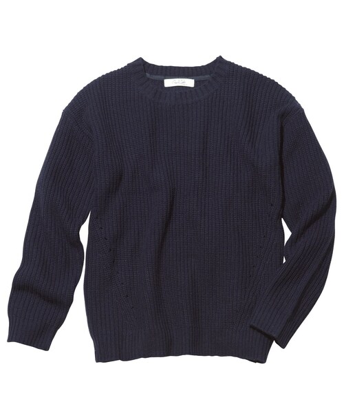 PEACH JOHN（ピーチジョン）の「ＰＪ　ＢＡＳＩＣ／スーパーホット着痩せセーター（トップス・レディース・ブラック/オフホワイト/ネイビー/キャメル・S/M/M/L）」の4枚目の写真