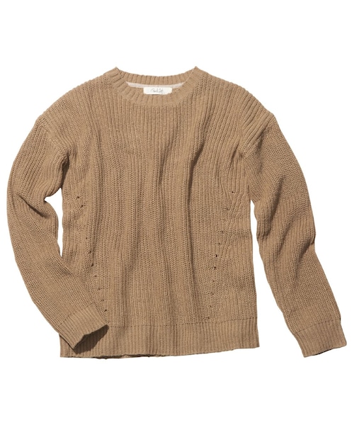 PEACH JOHN（ピーチジョン）の「ＰＪ　ＢＡＳＩＣ／スーパーホット着痩せセーター（トップス・レディース・ブラック/オフホワイト/ネイビー/キャメル・S/M/M/L）」の3枚目の写真