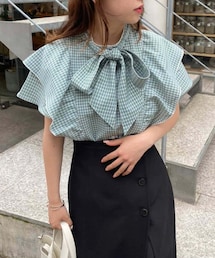 one after another NICE CLAUP | 前後2wayリボンブラウス(シャツ/ブラウス)