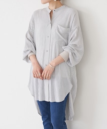 BEARDSLEY | 《LIVEでご紹介・予約》袖口リブストライプシャツ(シャツ/ブラウス)