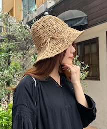 Chez toi（シェトワ）の「細編みペーパーハット（ハット）」
