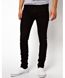 DR.DENIM | Dr Denim Snap Skinny Jeans in Black - Black(デニムパンツ)