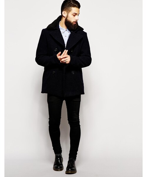 schott（ショット）の「Schott Peacoat（ジャケット/アウター・メンズ・navy・XL-Chest 42-44"/S-Chest 36-38"/M-Chest 38-40"）」の4枚目の写真