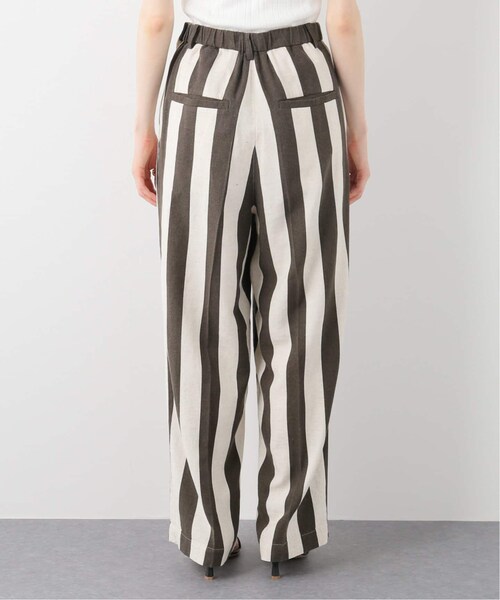 FRAMeWORK（フレームワーク）の「レーヨンリネンストライプパンツ  