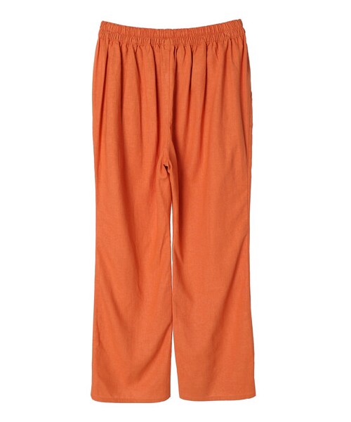 Green　Parks（グリーンパークス）の「【予約】ベルギーリネン混 スリット入りパンツ（パンツ・ダークグレー/オレンジ/モカ/ブルー・F）」の6枚目の写真