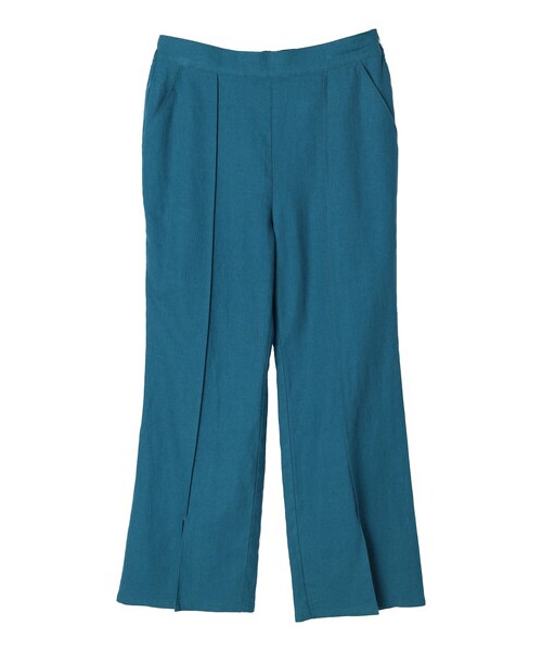 Green　Parks（グリーンパークス）の「【予約】ベルギーリネン混 スリット入りパンツ（パンツ・ダークグレー/オレンジ/モカ/ブルー・F）」の16枚目の写真