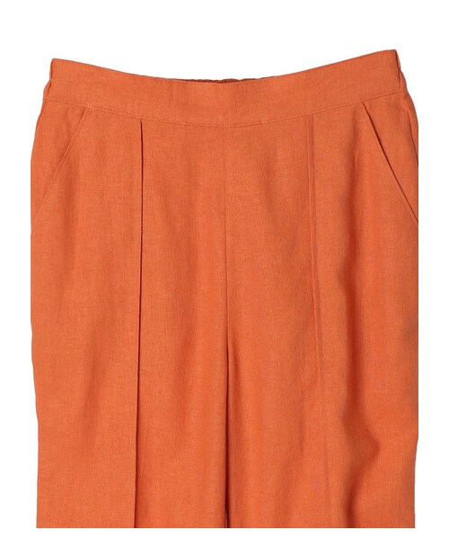 Green　Parks（グリーンパークス）の「【予約】ベルギーリネン混 スリット入りパンツ（パンツ・ダークグレー/オレンジ/モカ/ブルー・F）」の7枚目の写真