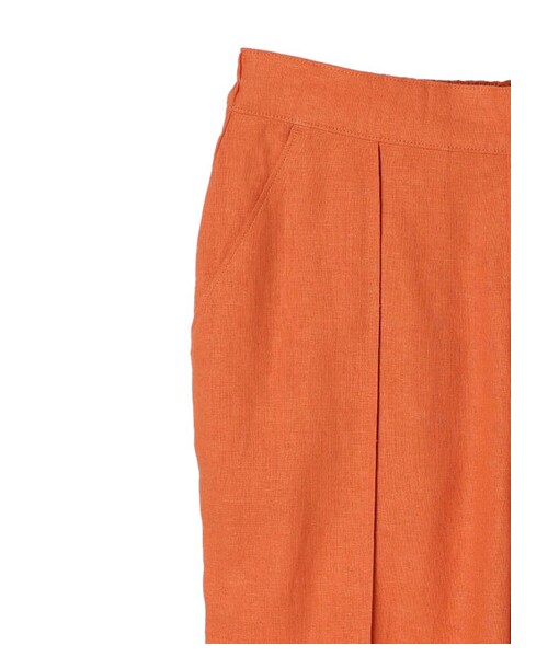 Green　Parks（グリーンパークス）の「【予約】ベルギーリネン混 スリット入りパンツ（パンツ・ダークグレー/オレンジ/モカ/ブルー・F）」の8枚目の写真