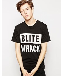 CHEAP MONDAY | Cheap Monday T-Shirt with Blite Whack Print - Black(Tシャツ/カットソー)
