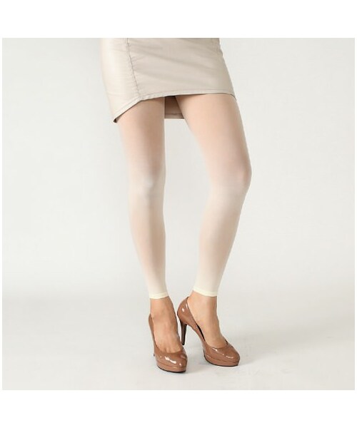 靴下屋（クツシタヤ）の「30デニールシアーレギンス10分丈（レギンス・スパッツ・レディース・アイボリー/シルバーグレー/グレー/クロ/チャコールグレー/グレージュ/ベビーピンク/オールドピンク/コン・M～L）」の6枚目の写真