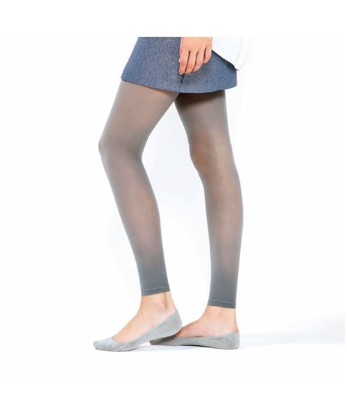 靴下屋（クツシタヤ）の「30デニールシアーレギンス10分丈（レギンス・スパッツ・レディース・アイボリー/シルバーグレー/グレー/クロ/チャコールグレー/グレージュ/ベビーピンク/オールドピンク/コン・M～L）」の12枚目の写真