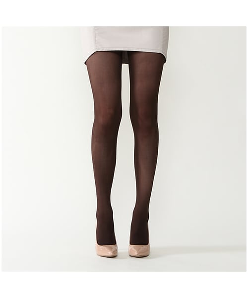 靴下屋（クツシタヤ）の「30デニールシアータイツ（タイツ・レディース・アイボリー/シルバーグレー/クロ/ニュアンスグレー/チャコールグレー/グレージュ/サンドベージュ/コゲチャ/ココアブラウン/アフリカンブラウン/ベビーピンク/シュガーローズ/アンティークローズ/ピンクペシェ/ラズベリー/アカ/エンジ/ダークプラム/サーモンピンク/スイートオレンジ/ライトイエロー/ライムグリーン/カラシ/ミントブルー/カーキ/オーカーグリーン/ライラックブルー/コン/オールドターコイズ/インクブルー/ラベンダー/ダークパープル/ダークバイオレット/モーヴ・M～L）」の16枚目の写真