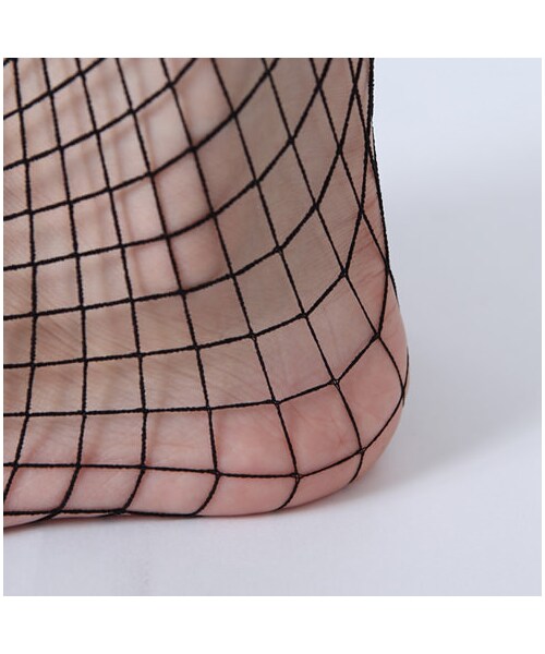 靴下屋（クツシタヤ）の「ラージネットタイツ（タイツ・レディース・グレー/クロ/ベージュ/キャメル/コゲチャ/ピンク/ラズベリー/オレンジ/アップルグリーン/パープル/ダークパープル・M～L）」の17枚目の写真