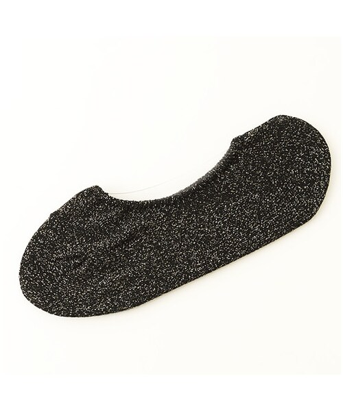 靴下屋（クツシタヤ）の「Ｎｅｗラメ無縫製カバーソックス（ソックス・靴下・レディース・オフホワイト/グレー/クロ/アカ/ブルー・22.0～24.0cm）」の2枚目の写真