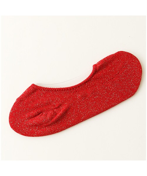 靴下屋（クツシタヤ）の「Ｎｅｗラメ無縫製カバーソックス（ソックス・靴下・レディース・オフホワイト/グレー/クロ/アカ/ブルー・22.0～24.0cm）」の5枚目の写真