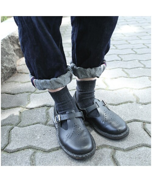 靴下屋（クツシタヤ）の「太リブショートソックス（ソックス・靴下・レディース・キナリ/サラシ/クロ/グレーモク/チャコールモク/チェリーピンク/エンジ/カラシ/カーキ/ブルー/コン/ダークターコイズ・22.0～24.0cm）」の4枚目の写真