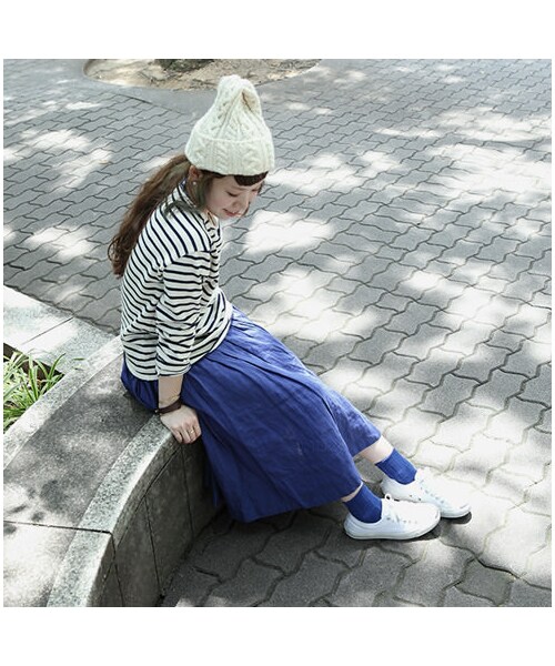 靴下屋（クツシタヤ）の「太リブショートソックス（ソックス・靴下・レディース・キナリ/サラシ/クロ/グレーモク/チャコールモク/チェリーピンク/エンジ/カラシ/カーキ/ブルー/コン/ダークターコイズ・22.0～24.0cm）」の20枚目の写真