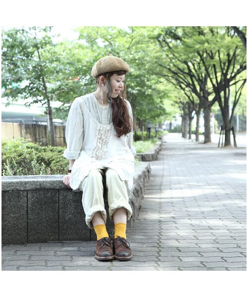 靴下屋（クツシタヤ）の「太リブショートソックス（ソックス・靴下・レディース・キナリ/サラシ/クロ/グレーモク/チャコールモク/チェリーピンク/エンジ/カラシ/カーキ/ブルー/コン/ダークターコイズ・22.0～24.0cm）」の22枚目の写真