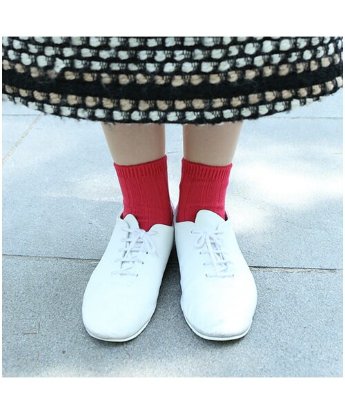 靴下屋（クツシタヤ）の「太リブショートソックス（ソックス・靴下・レディース・キナリ/サラシ/クロ/グレーモク/チャコールモク/チェリーピンク/エンジ/カラシ/カーキ/ブルー/コン/ダークターコイズ・22.0～24.0cm）」の9枚目の写真