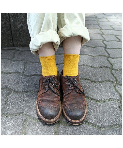 靴下屋（クツシタヤ）の「太リブショートソックス（ソックス・靴下・レディース・キナリ/サラシ/クロ/グレーモク/チャコールモク/チェリーピンク/エンジ/カラシ/カーキ/ブルー/コン/ダークターコイズ・22.0～24.0cm）」の8枚目の写真