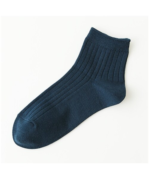 靴下屋（クツシタヤ）の「◆カタログ掲載◆6×2リブショートソックス（ソックス・靴下・レディース・オフホワイト/キナリ/クロ/クロ＋アカ/クロ＋ブルー/チャコールモク/チャコールモク＋ミドリ/コゲチャ/ローズピンク/エンジ/ダークオレンジ/イエロー/キミドリ/ダークグリーン/ネイビー/コン＋アカ・22.0～24.0cm）」の6枚目の写真