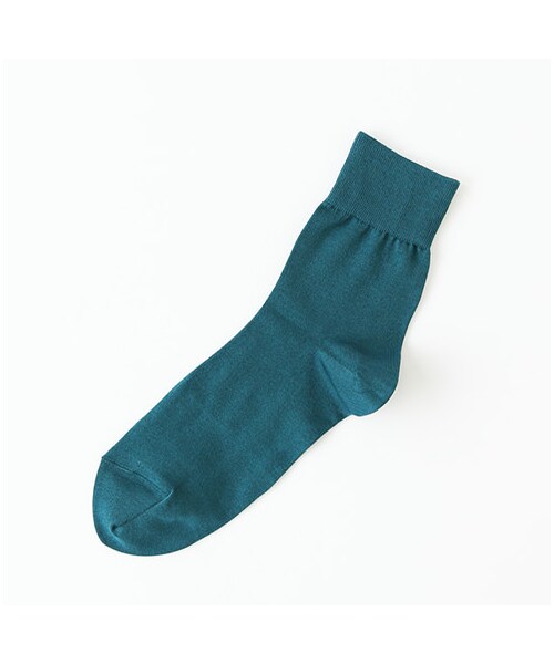 靴下屋（クツシタヤ）の「ゴム長無地ショートソックス（ソックス・靴下・レディース・オフホワイト/クロ/チャコールグレー/サンドグレー/コゲチャ/ローズピンク/ワイン/カラシ/アオミドリ/コン/ネイビー・22.0～24.0cm）」の4枚目の写真