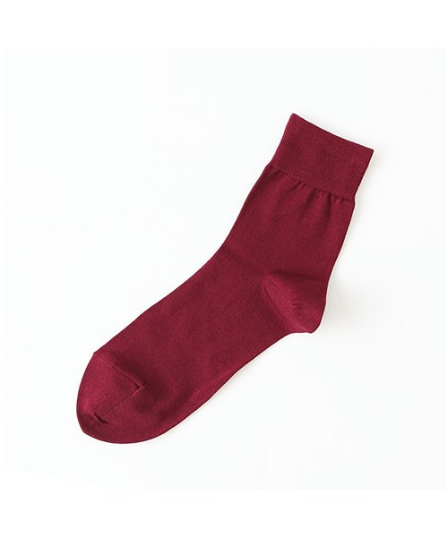 靴下屋（クツシタヤ）の「ゴム長無地ショートソックス（ソックス・靴下・レディース・オフホワイト/クロ/チャコールグレー/サンドグレー/コゲチャ/ローズピンク/ワイン/カラシ/アオミドリ/コン/ネイビー・22.0～24.0cm）」の10枚目の写真