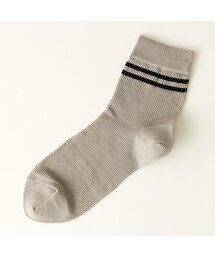 靴下屋 | ポロ風ライン総メッシュショートソックス(レッグウェア)